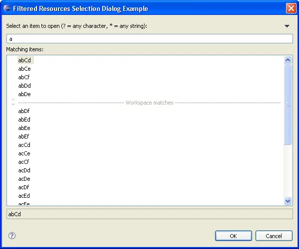 Image of a simple search dialog