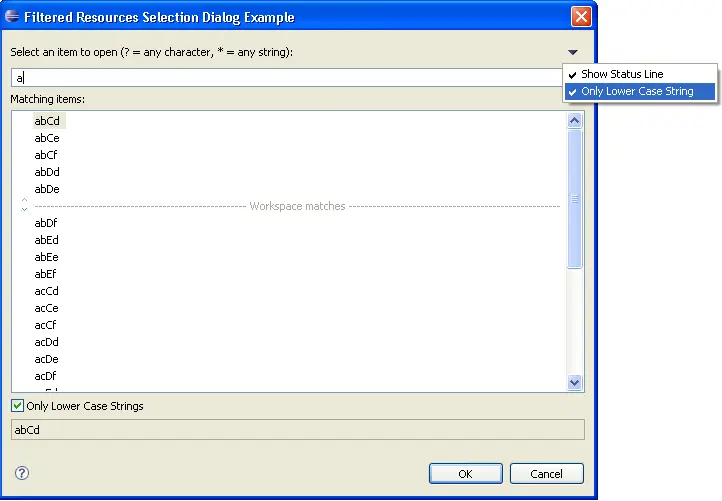 Image of a simple search dialog