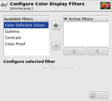 The Configure Color Display Filters dialog