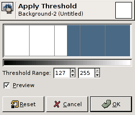 Threshold tool options