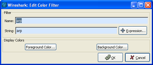 The "Edit Color Filter" dialog box