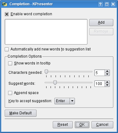 Completion Dialog
