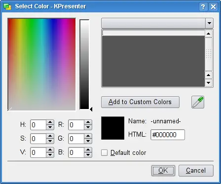 The Select Color dialog