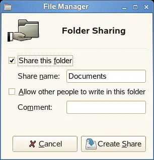 Folder Sharing dialog box