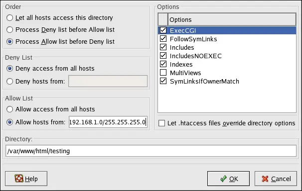 Directory Settings