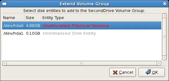 Select disk entities