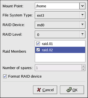 Creating a Software RAID Device