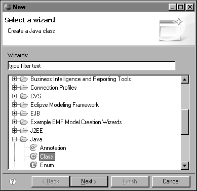 Figure 24-2 The Select a wizard dialog