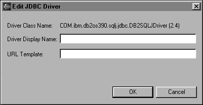 Figure 2-7 Editing a JDBC driver URL template