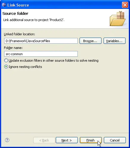 Link Source dialog