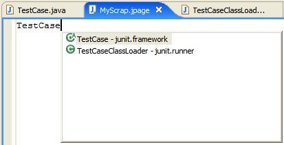 An editor showing a content assist and Javadoc window at the caret position