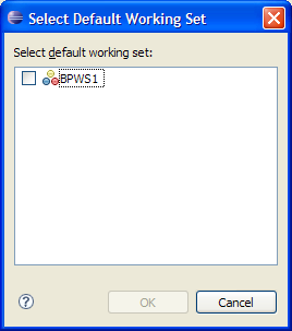 Select Default Working Set Dialog