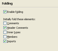 Folding preference page