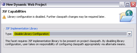 Disable Library Configuration