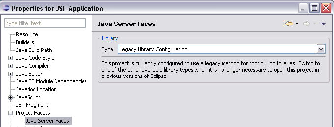 Support for Legacy Library configuration