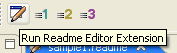 Editor action appears next to original editor contributions in workbench toolbar