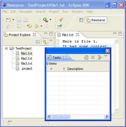 Screenshot of the floating view
