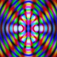 Two examples of diffraction patterns