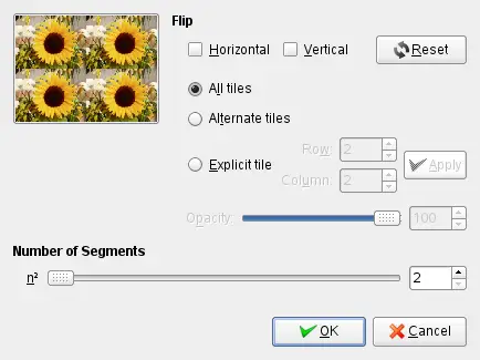 Small Tiles filter options