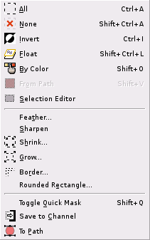 The Contents of the Select menu