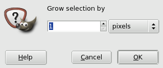 The Grow Selection dialog window