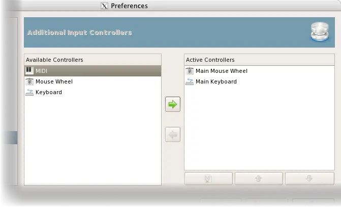Input controllers preferences