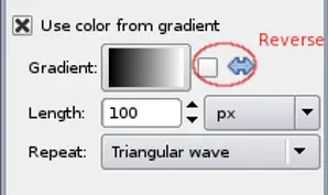 Gradient options for painting tools.