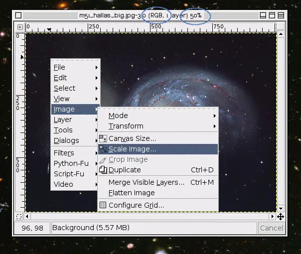 GIMP Used for Image Scaling