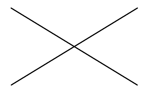 Example of straight drawn lines