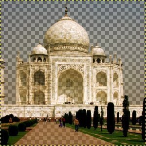 From left to right: original image, after applying Color to Alpha filter (Blue to transparency)