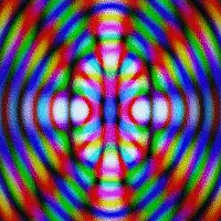 Two examples of diffraction patterns.