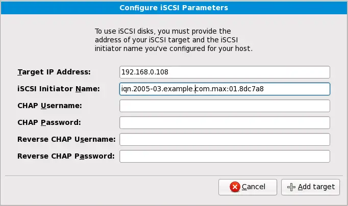 Configure ISCSI Parameters