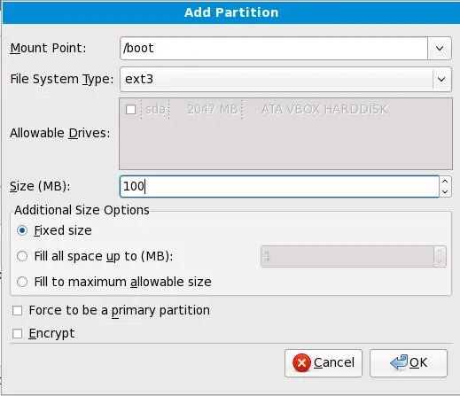 Creating a New Partition