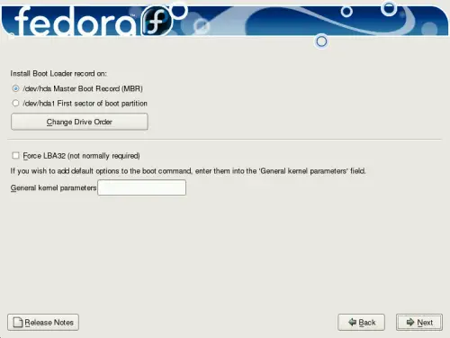 Advanced boot settings menu