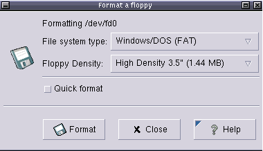 floppy disk formatting