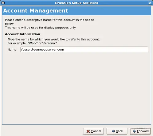 Account Management Screen