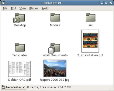 Your Home Folder displayed in a icon view.