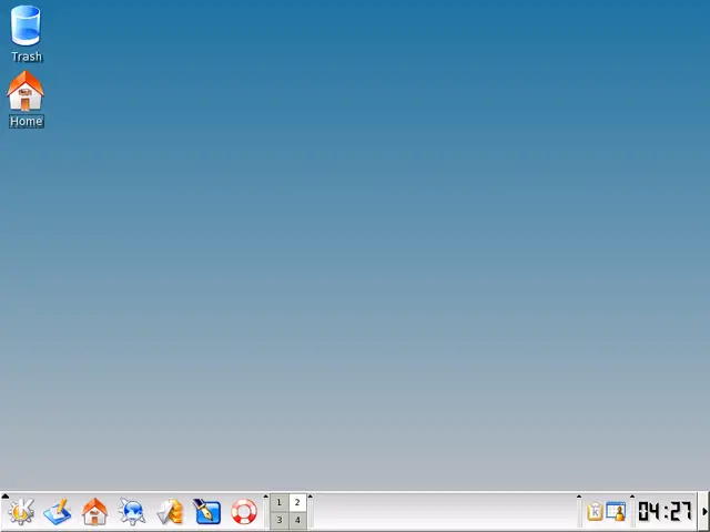 A default desktop layout
