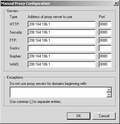 Proxy Netscape Configuration