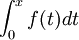 \int_0^x f(t) dt