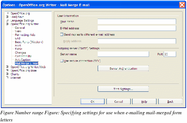 OpenOffice Writer - Mail Merge E-mail options