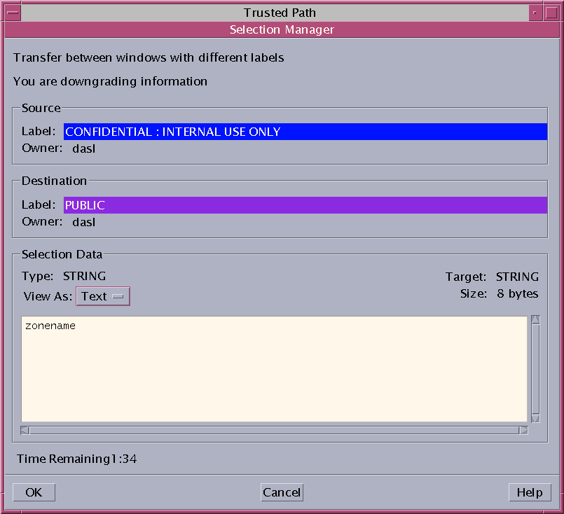 Window titled Selection Manager shows the source, destination, and transaction information for text being transferred from one window to another.
