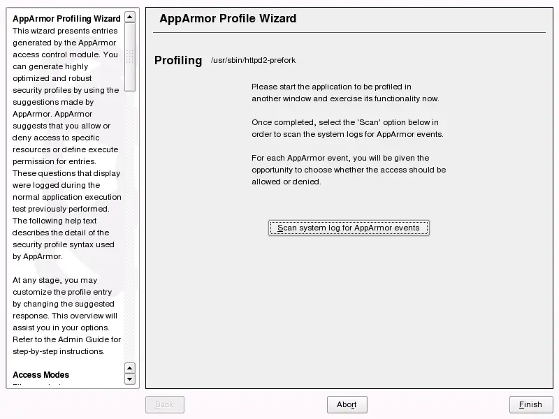 AppArmor Profiling Wizard