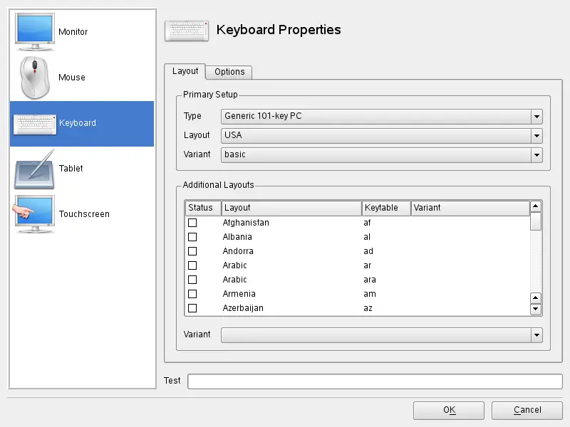 OpenSUSE 11.1 StartUp Setting Up Keyboard and Mouse