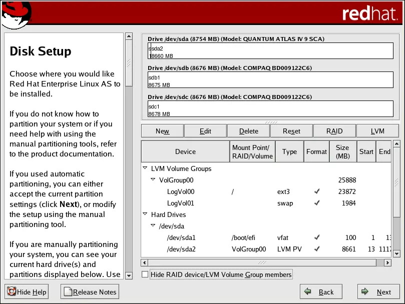 RHEL5 Installation 4.18. Partitioning Your System