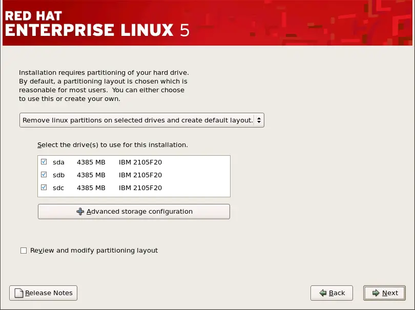 Disk Partitioning Setup