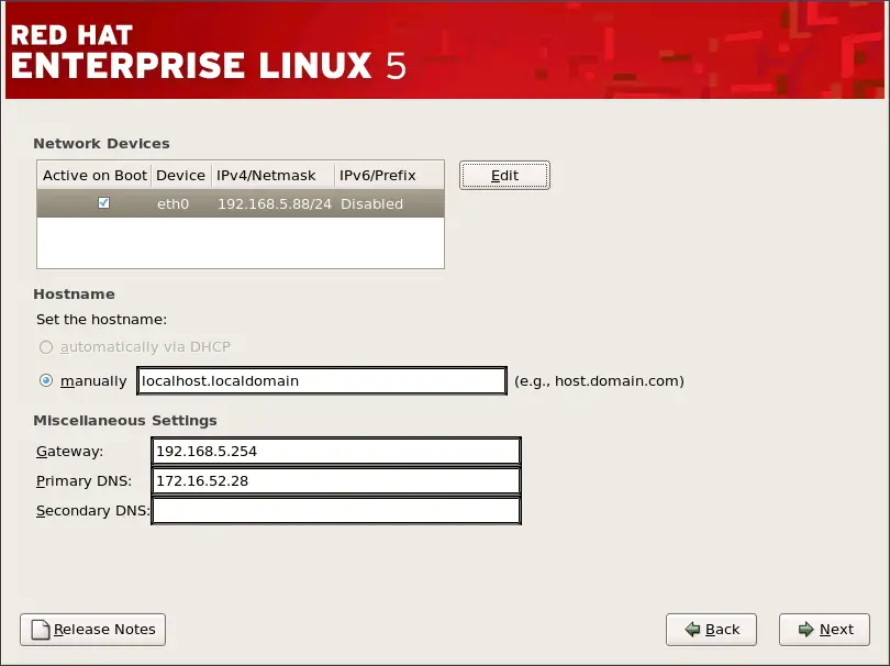 Network Configuration