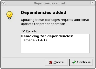 Package dependencies: removal
