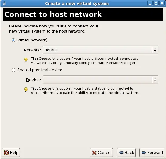 Connect to the host network