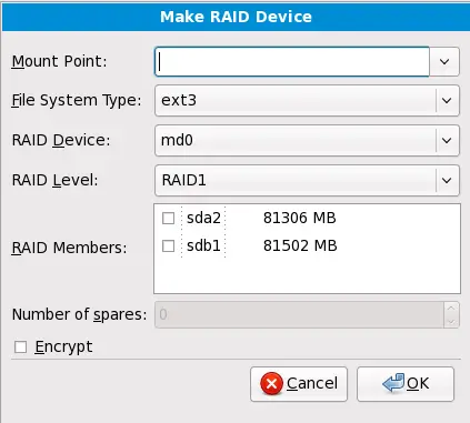 Create a RAID device